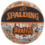 Krep&scaron;inio kamuolys Spalding Graffiti, 5 dydis, balta sp./juoda sp./oranžinė sp.