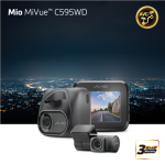 Dviejų vaizdo kamerų registratorius Mio MiVue&trade; C595WD | Full HD | HDR | T30 Rear Cam | Wi-Fi | GPS | Parking mode | Speedcam alert