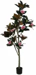 Dirbtinis augalas vazone, magnolija, žalia sp./rožinė sp./rusva sp., 180 cm