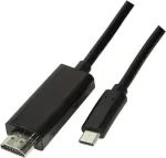 Laidas Logilink USB 3.2 Gen1 USB-C m to HDMI HDMI 2.0 A 19-pin, USB-C, 3 m, juoda sp.