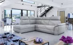 Kampinė sofa Loreto Berlin 01, pilka sp., kairinė, 210 x 260 cm x 102 cm