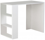 Ra&scaron;omasis stalas su lentyna Kalune Design Netenya, balta sp.