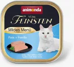 &Scaron;lapias kačių maistas Animonda Vom Feinsten Mildes Menu, kalakutiena/upėtakis, 0.1 kg
