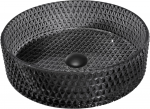 Vonios praustuvas Mexen Aura 24013970, stiklas, 39 cm x 39 cm x 10.5 cm, juoda sp.
