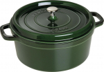 Emaliuotas ketaus puodas Staub La Cocotte, 28 cm, 6.7 l, žalia sp.