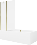 Vonia, su sienele su sienele, laisvai pastatoma Mexen Cube, 170 cm x 80 cm x 39 cm, stačiakampis, balta
