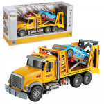 Žaislinis automobilių vilkikas Lean Toys 2in1, mėlyna/geltona