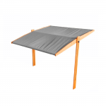 Smėlio dėžės uždangalas 4IQ, 120 x 120 cm, pilka sp., 7 kg