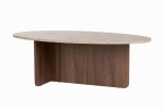 Kavos staliukas Nordure Orba, rie&scaron;uto sp./smėlio sp., 65 cm x 120 cm x 38 cm