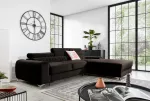 Kampinė sofa Grayson Nube 22, tamsiai ruda sp., de&scaron;ininė, 205 x 278 cm x 92 cm
