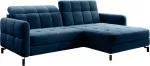 Kampinė sofa Lorelle Kronos 09, tamsiai mėlyna sp., de&scaron;ininė, 160 x 225 cm x 105 cm