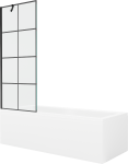 Vonia su sienele, laisvai pastatoma Mexen Cubik, 170 cm x 70 cm x 40 cm, stačiakampis, balta