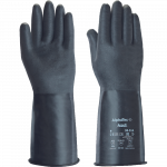 Darbo pir&scaron;tinės chemikalams Ansell AlphaTec 38514, juoda sp., 9