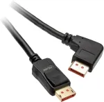 Kabelis InLine DisplayPort - DisplayPort 8K Right Angled 17153R Displayport, Displayport, 3 m, juoda sp.