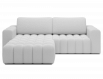 Kampinė sofa - lova Bonett, balta sp., kairinė, 175 x 250 cm x 92 cm