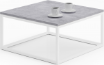 Kavos staliukas ADRK Belten, balta sp./pilka sp., 65 cm x 65 cm x 33 cm