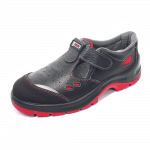 Darbo sandalai vyrams Panda Safety Nuovo Topolino O1 SRC, be aulo, be pa&scaron;iltinimo, juoda/raudona, 43 dydis