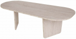 Kavos staliukas Nordure Ovalis, travertine sp., 65 cm x 130 cm x 40 cm