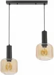 &Scaron;viestuvas lubų Candellux Lighting Linox 32-48905, E27, 2 x 40 W, gintaro sp. / juoda sp.