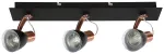 &Scaron;viestuvas lubų Candellux Lighting Markus 93-35608, GU10, 3 x 50 W, juoda sp. / vario sp.
