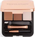 Antakių &scaron;e&scaron;ėliai Makeup Revolution London Brow Sculpt Kit, 2.2 g brown