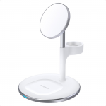 Telefono įkroviklis Choetech T586-F 3in1, USB-C female/3 x Qi Wireless, juoda sp., 15 W