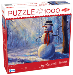 Dėlionė Tactic Happy Snowman 59222, 48 cm x 67 cm, 1000 vnt., įvairių spalvų