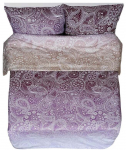 Patalynės užvalkalų komplektas Rustilė Henna 6230, violetinė sp., 60 x 60 cm, 200 x 200 cm