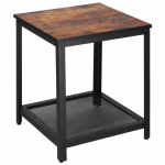 Kavos staliukas Springos, ruda sp./juoda sp., 45 cm x 45 cm x 55 cm