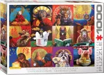 Dėlionė Eurographics Chinese Calendar 6000-5694, 67.6 cm x 48.9 cm, 1000 vnt., įvairių spalvų