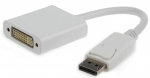 Adapteris Gembird DisplayPort - DVI DVI male, Display port female, 0.1 m, balta sp.