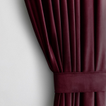Naktinė užuolaida, su rai&scaron;čiu Restilo Velvet, raudona sp., 140 cm x 245 cm