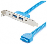 Adapteris StarTech USB3SPLATE USB 3.0, HDMI, 0.19 m, mėlyna sp.