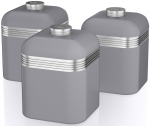 Birių produktų indas Swan Retro Canisters SWKA1020GRN, 1 l, pilka sp.