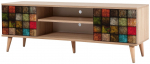 TV staliukas Kalune Design Truva 723, įvairių spalvų/medžio sp., 140 cm x 40 cm x 50 cm