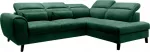 Kampinė sofa Noble Nube 35, tamsiai žalia sp., de&scaron;ininė, 201 x 255 cm x 100 cm
