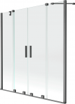Vonios sienelė Mexen Velar Duo II, 160 cm x 150 cm, pilka sp./grūdintas