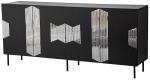 Spintelė Kalune Design Vienna, juoda sp./pilka sp., 180 cm x 40 cm x 80 cm