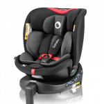Automobilinė kėdutė Lionelo Navy I-Size, juoda sp./raudona sp., 0 - 36 kg