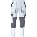 Darbo kelnės vyrams Cerva Max Summer, balta sp./pilka sp., 62 dydis