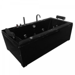 Vonia, masažinė AMO-1658B Turbo+, 180 cm x 92 cm x 60 cm, stačiakampis, juoda