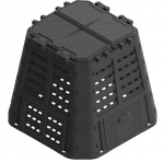 Komposto dėžė Patrol 480CZAPG001, 89 cm x 89 cm x 80 cm, 480 l, juoda sp.