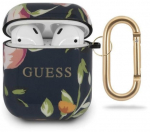 Ausinių dėklas Guess Flower Collection N3, juoda sp.