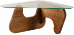 Kavos staliukas Kalune Design Freya, skaidri sp./ka&scaron;tonų ruda sp., 66 cm x 86 cm x 36 cm
