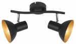 &Scaron;viestuvas lubų Candellux Diso 92-63427, E27, 2 x 40 W, aukso sp./juoda sp.