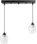 &Scaron;viestuvas lubų Candellux Lighting Krista 32-58294, E27, 2 x 40 W, skaidri sp. / juoda sp.