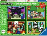 Dėlionė 4in1 Ravensburger Minecraft Adventures, 26 cm x 36 cm, 400 vnt., įvairių spalvų