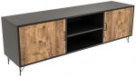 TV staliukas Kalune Design Venus, ruda sp./tamsiai pilka sp., 160 cm x 40 cm x 56 cm