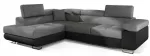 Kampinė sofa Anton An_20, juoda sp./pilka sp., kairinė, 202 x 275 cm x 90 cm