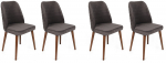 Kėdžių rinkinys Kalune Design Tutku 341 V4 974NMB1616, matinė, antracito sp./rie&scaron;uto sp., 49 cm x 50 cm x 90 cm, 4 vnt.